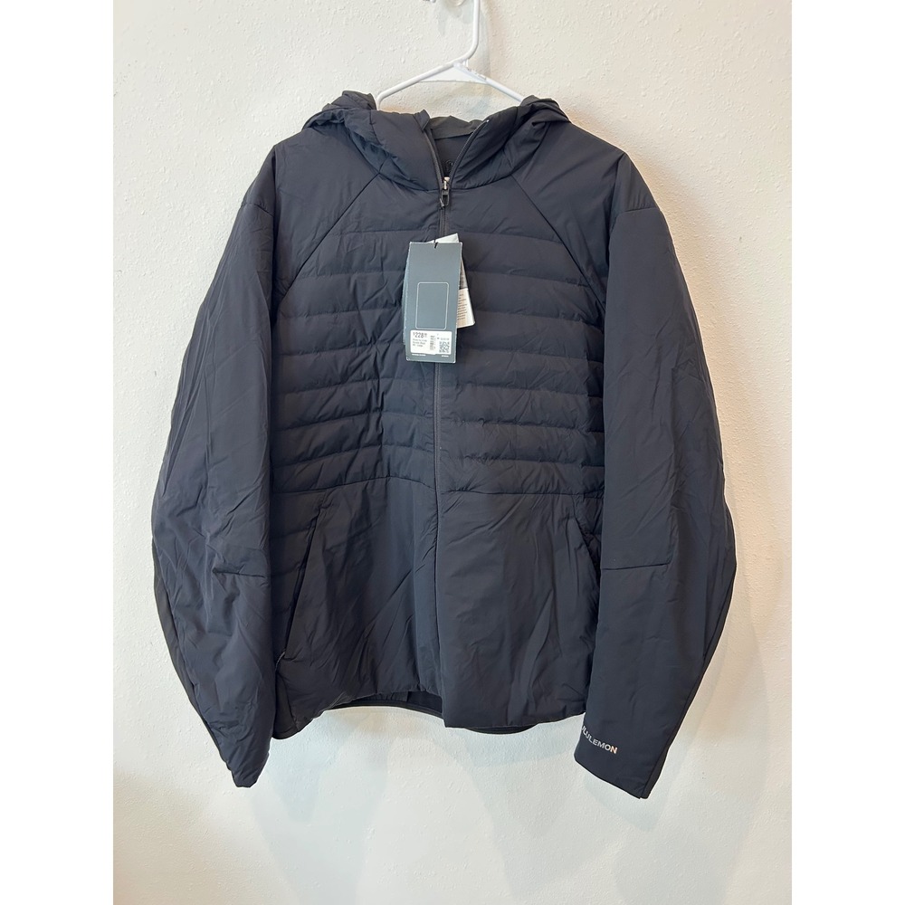 Lululemon Down For It All Hoodie Mens XXL Black Puffer Jacket PrimaLoft 700-Fill